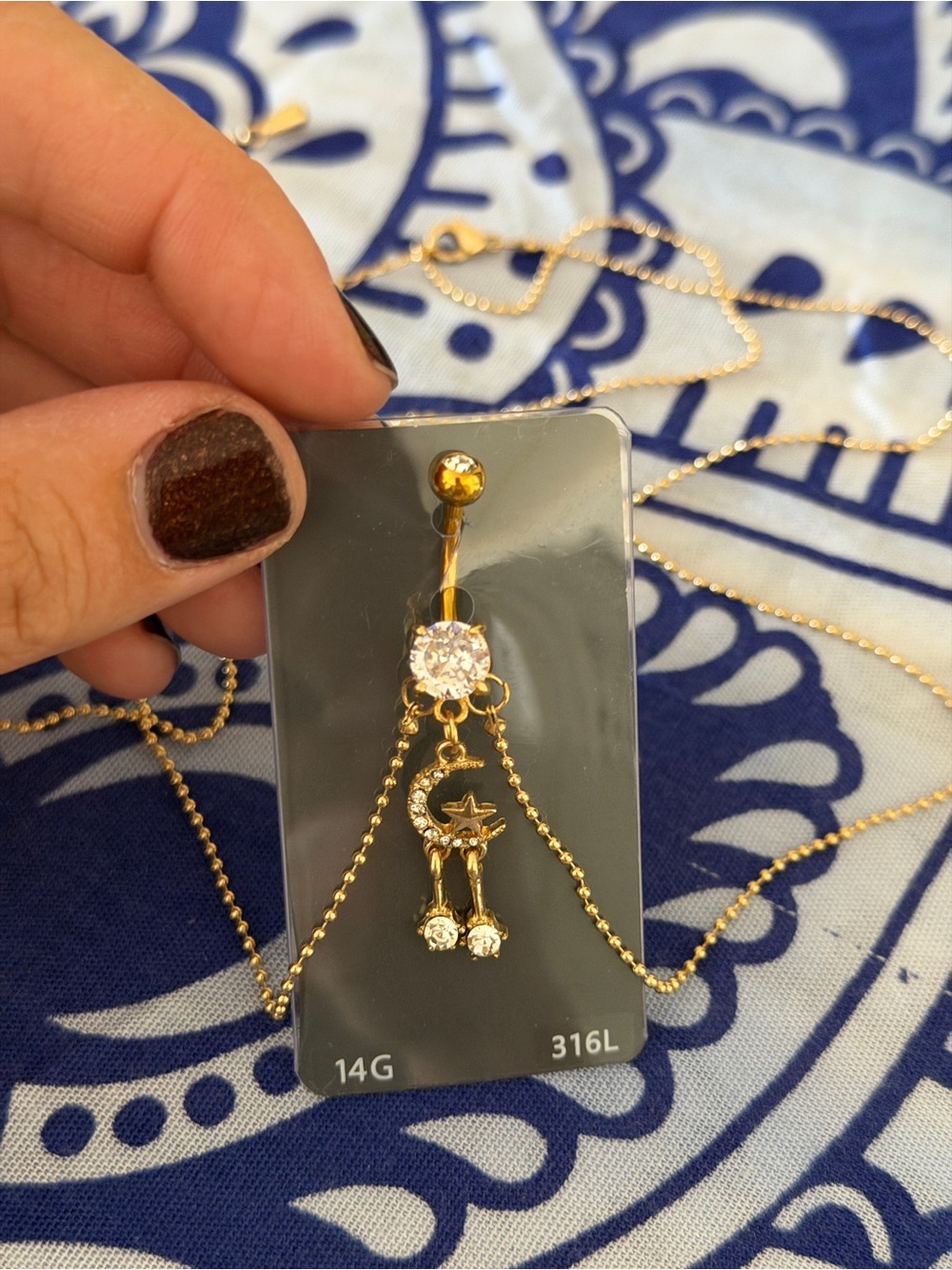 Belly Ring with waist chain